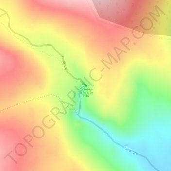 Cachoeira do Buracão topographic map, elevation, terrain