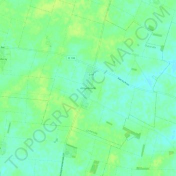 Acquebouille topographic map, elevation, terrain