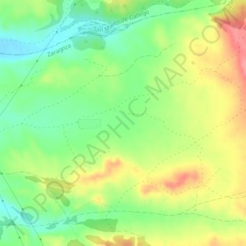 El Llano topographic map, elevation, terrain