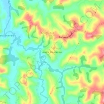 Leozina Albuquerque topographic map, elevation, terrain