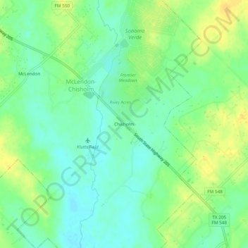 Chisholm topographic map, elevation, terrain