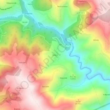 Vilabol topographic map, elevation, terrain