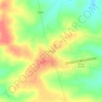 Nkinga topographic map, elevation, terrain