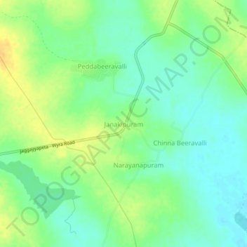 Janakipuram topographic map, elevation, terrain