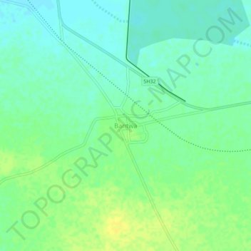 Bantwa topographic map, elevation, terrain