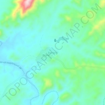 Berdeg topographic map, elevation, terrain