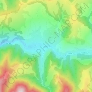 Leșu topographic map, elevation, terrain