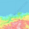 Dili topographic map, elevation, terrain