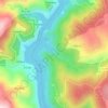 Fervenza de Augacaída topographic map, elevation, terrain