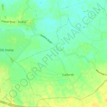 Woodsfold topographic map, elevation, terrain