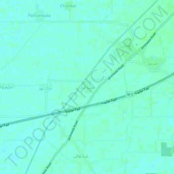 Naseerabad topographic map, elevation, terrain