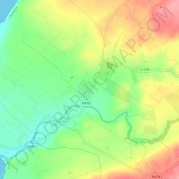 Roadford topographic map, elevation, terrain