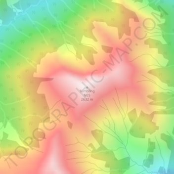 Tumbling NE5 topographic map, elevation, terrain