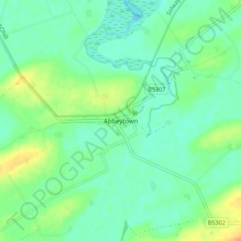 Abbeytown topographic map, elevation, terrain