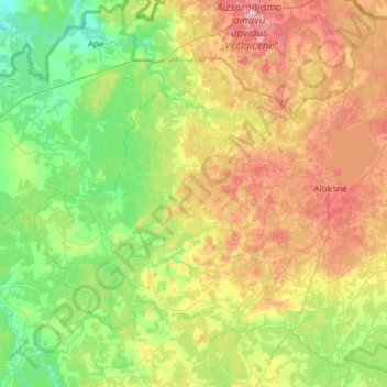 Strautiņu mācību un pāraudzināšanas iestāde topographic map, elevation, terrain