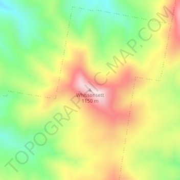 Whissonsett topographic map, elevation, terrain