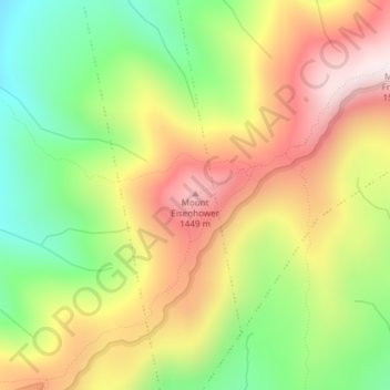 Mount Eisenhower topographic map, elevation, terrain