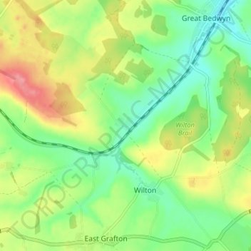 Crofton topographic map, elevation, terrain