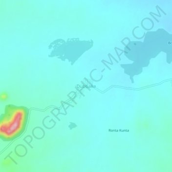 Dubbaka topographic map, elevation, terrain