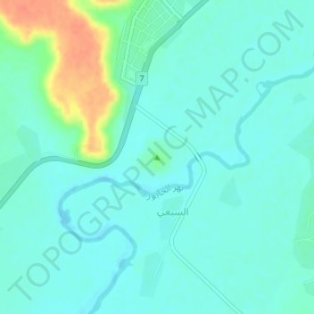 Tall Markadah topographic map, elevation, terrain