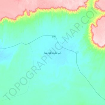 El Dakhla Oasis topographic map, elevation, terrain