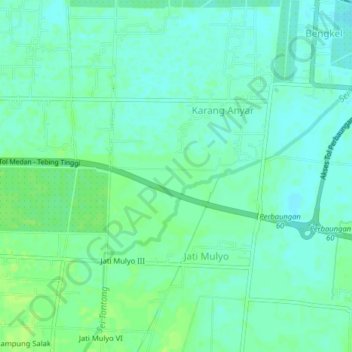 Deli Muda Ulu topographic map, elevation, terrain