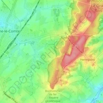 Coraimont topographic map, elevation, terrain