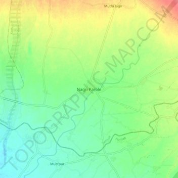 Nagri Parole topographic map, elevation, terrain
