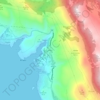 Kalanji topographic map, elevation, terrain