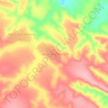 Est andriampotsy topographic map, elevation, terrain