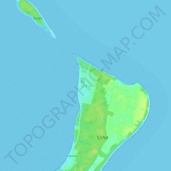 'Uiha topographic map, elevation, terrain
