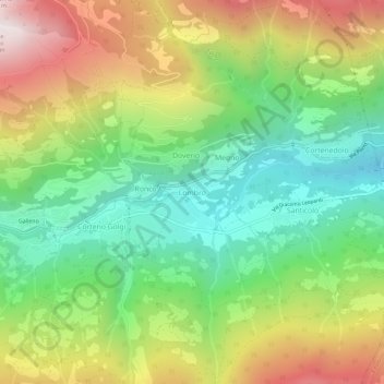 Lombro topographic map, elevation, terrain