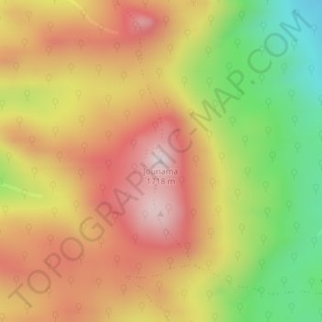 Jounama topographic map, elevation, terrain