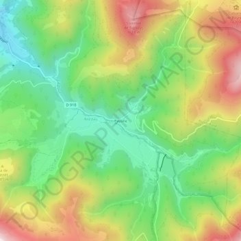 Payolle topographic map, elevation, terrain