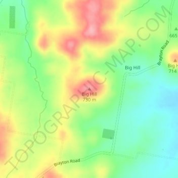 Big Hill topographic map, elevation, terrain