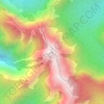 Moncong Lompobattang topographic map, elevation, terrain