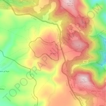 Faqquah topographic map, elevation, terrain