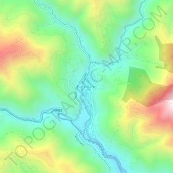 Burtibāng topographic map, elevation, terrain