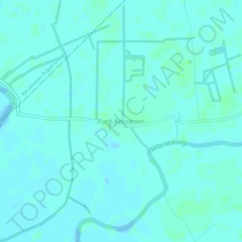 Parit Kebumen topographic map, elevation, terrain