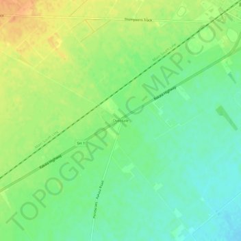 Overdale topographic map, elevation, terrain