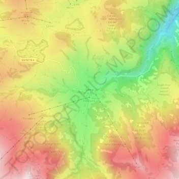 Saltria topographic map, elevation, terrain