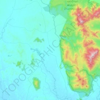 Khlong Phlu topographic map, elevation, terrain