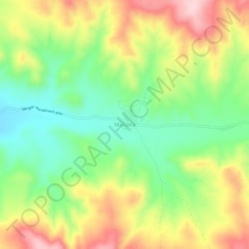 Mandıra topographic map, elevation, terrain