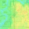 East Suwanee Heights topographic map, elevation, terrain