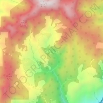 Maligcong topographic map, elevation, terrain