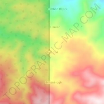 Kota Tua topographic map, elevation, terrain