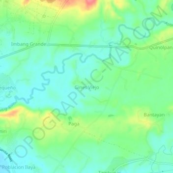 Gines Viejo topographic map, elevation, terrain