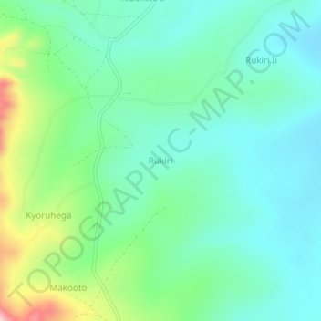 Rukiri topographic map, elevation, terrain