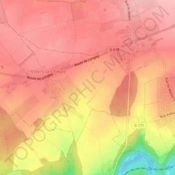 Sur le Chemin de Lexy topographic map, elevation, terrain