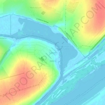 Sadove topographic map, elevation, terrain